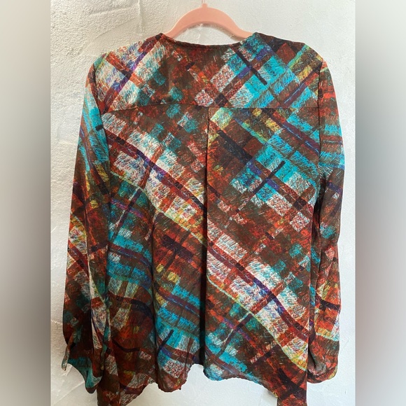 Vintage non-wrinkle breathable lightweight polyester size L - Picture 10 of 12